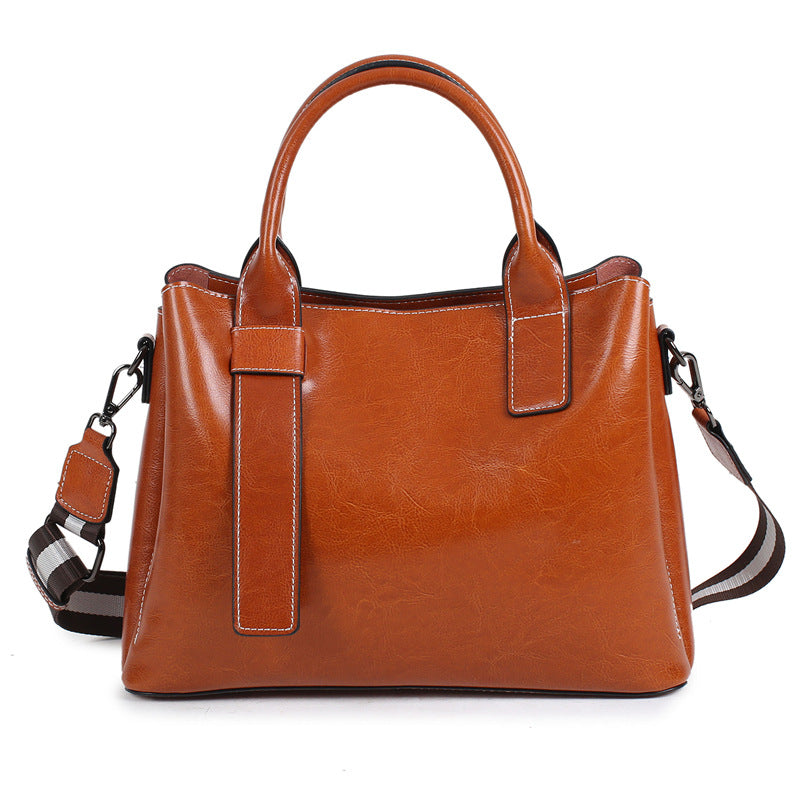 Women's Fashion Large Capacity Genuine Leather Advanced Handbags