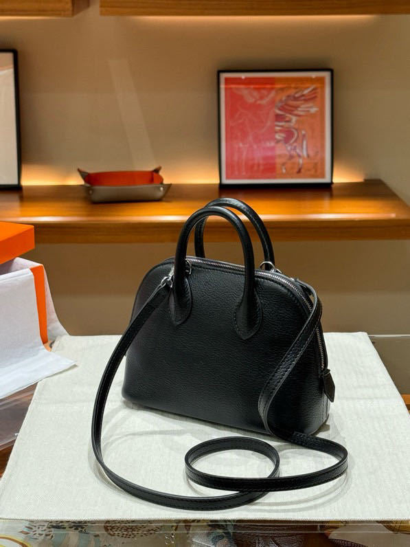 Women's Mini Sheepskin Shell Portable Bowling Leather Crossbody Bags