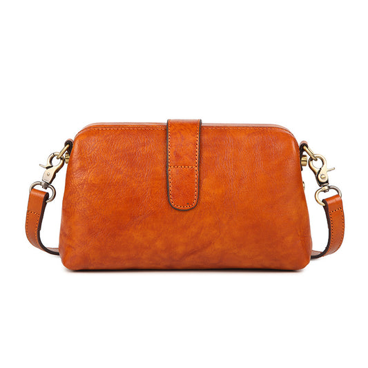 Women's Spring First Layer Cowhide Vintage Handmade Crossbody Bags