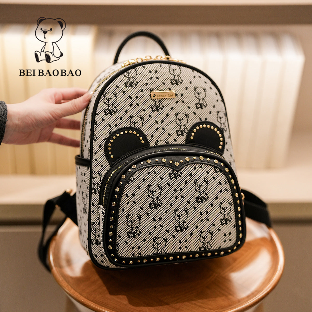 Women's Source Retro Trendy Leisure Large Capacity Backpacks