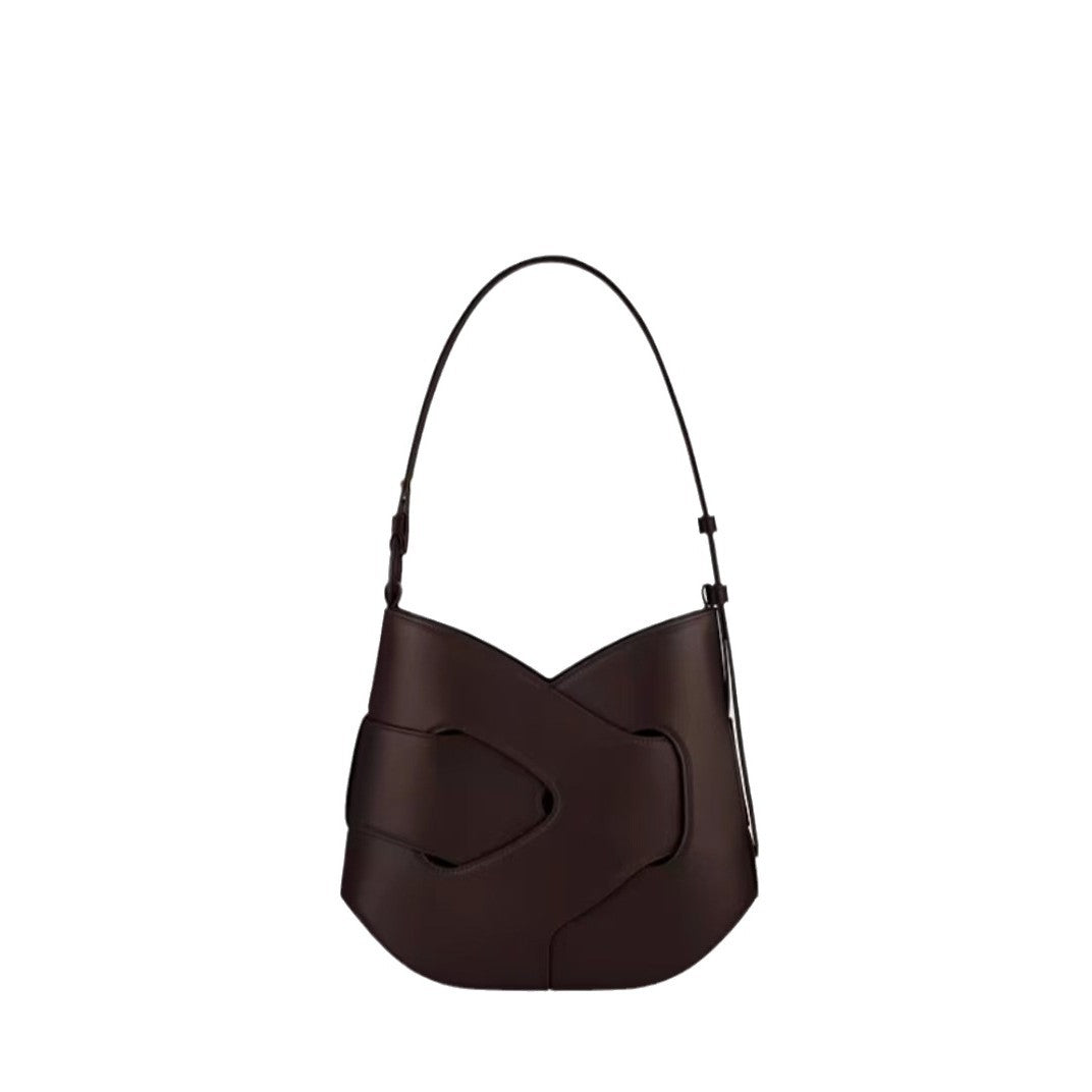 High-grade Design Underarm Smooth Cowhide Woven Tote Bags