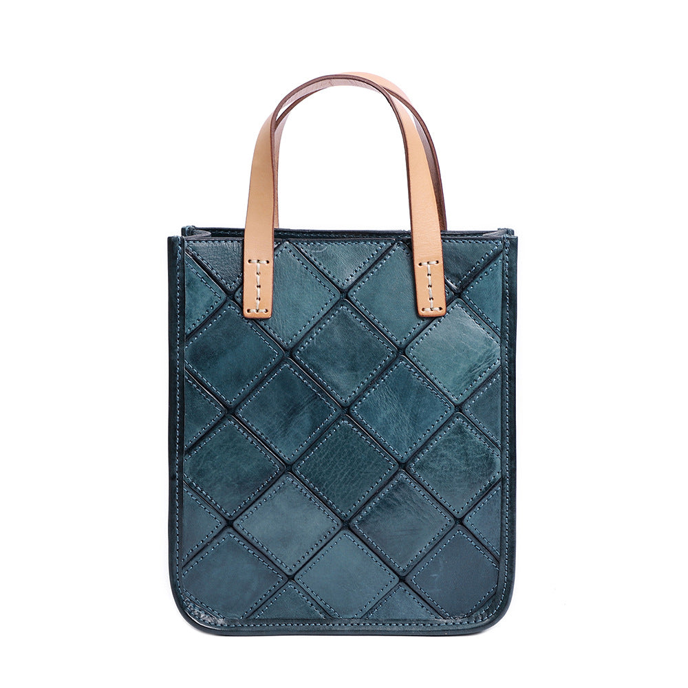 Women's Genuine Leather For Retro Patchwork Trendy Shoulder Bags