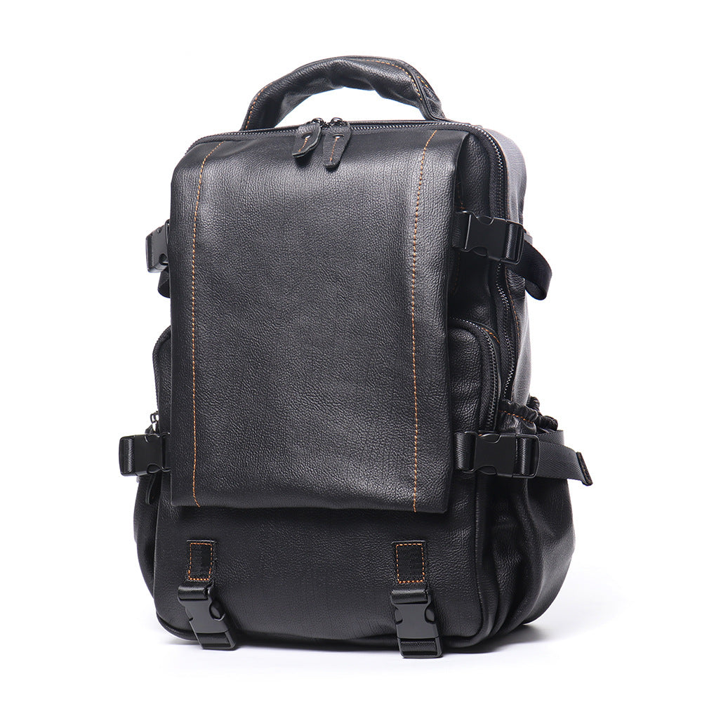 Women's & Men's & Leather Cowhide Computer Large Capacity Backpacks