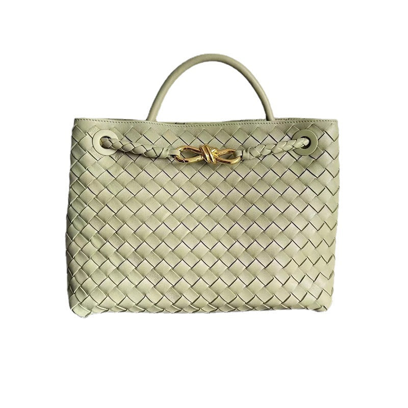 Fashion Woven Large Capacity Versatile Rhombus Tote Bags