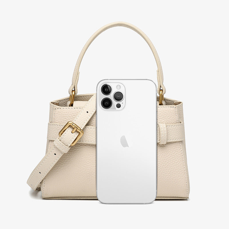 Women's Trendy Portable Kelly Fashion Genuine Leather Shoulder Bags