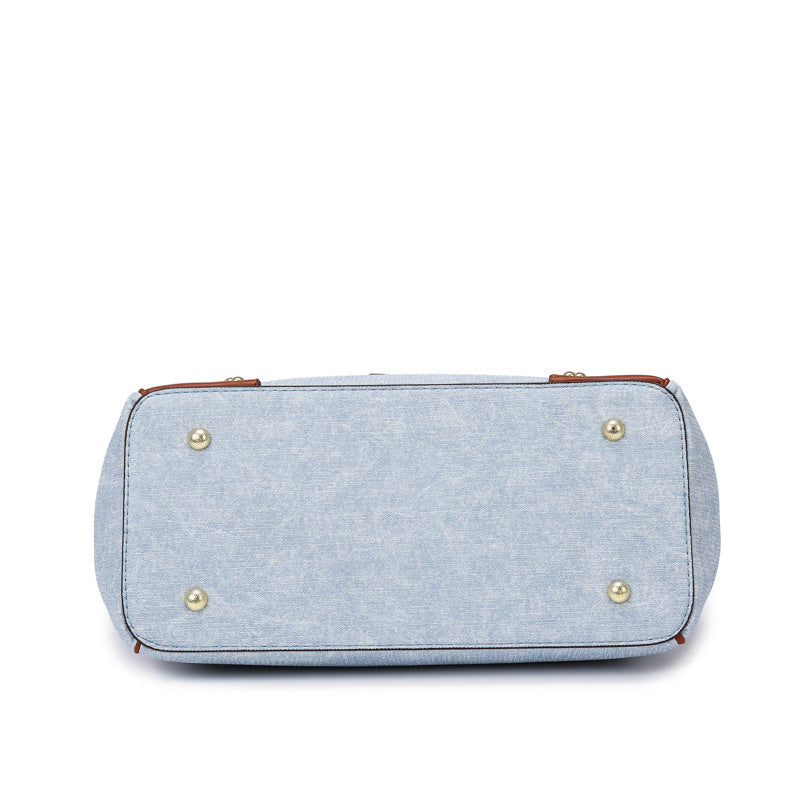 Women's Large Capacity One Contrast Color Commuting Shoulder Bags