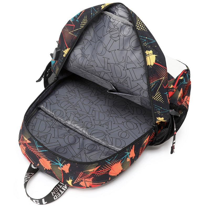 Men's Trendy Large Capacity Printed Medium Backpacks