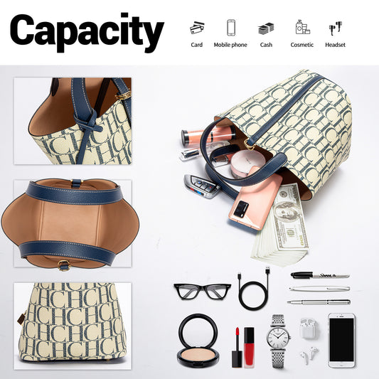 Women's Spring Fashion Letter Design Large Capacity Shoulder Bags