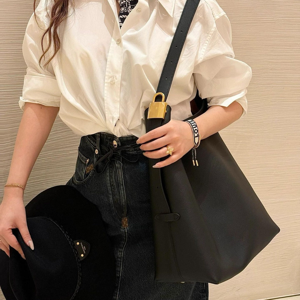 First Layer Cowhide Head Fashion Commuter Bucket Bags