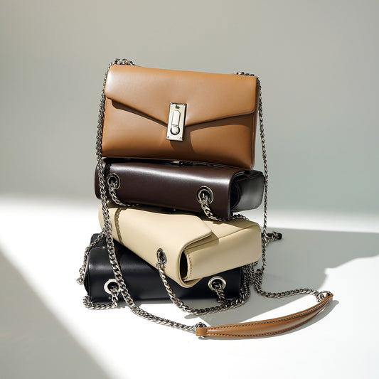 Flap Genuine Leather Simple Commute Versatile Small Square Bags
