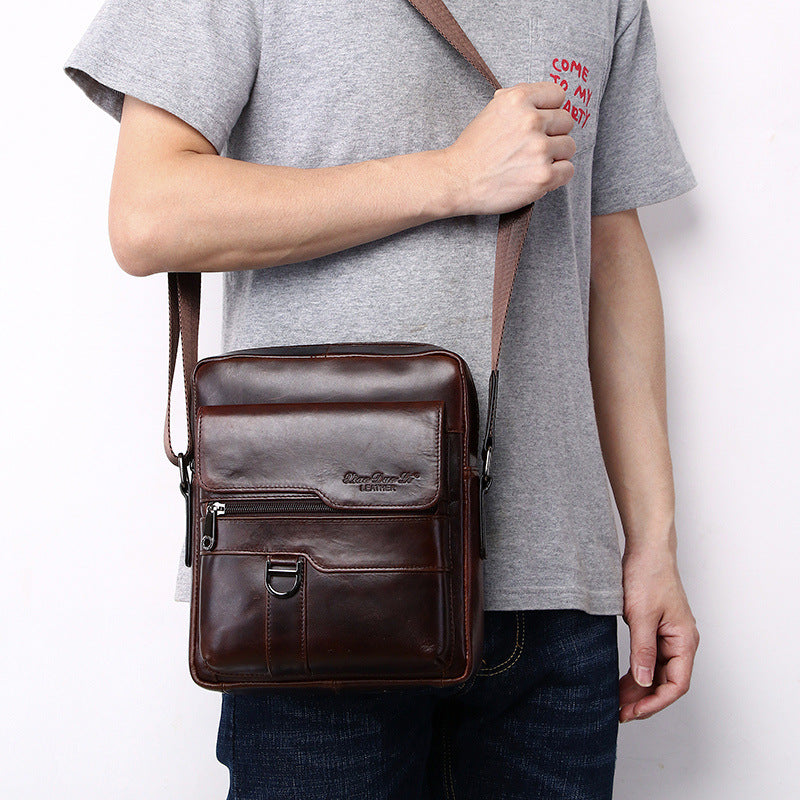 Men's Leather Vintage First Layer Cowhide Korean Men's Messenger Bags