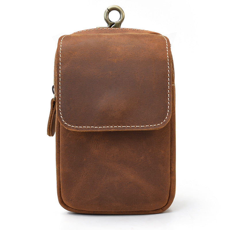 Men's Fashion Genuine Leather Leisure Multifunctional Wear Men's Waist Packs