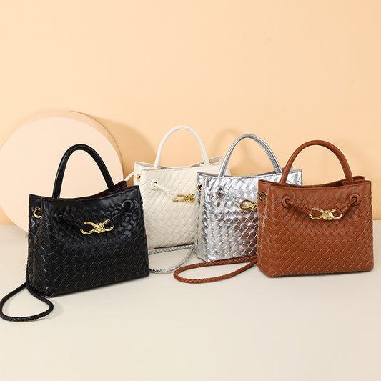 Women's Retro Versatile Simple Design Metal Cord Crossbody Bags