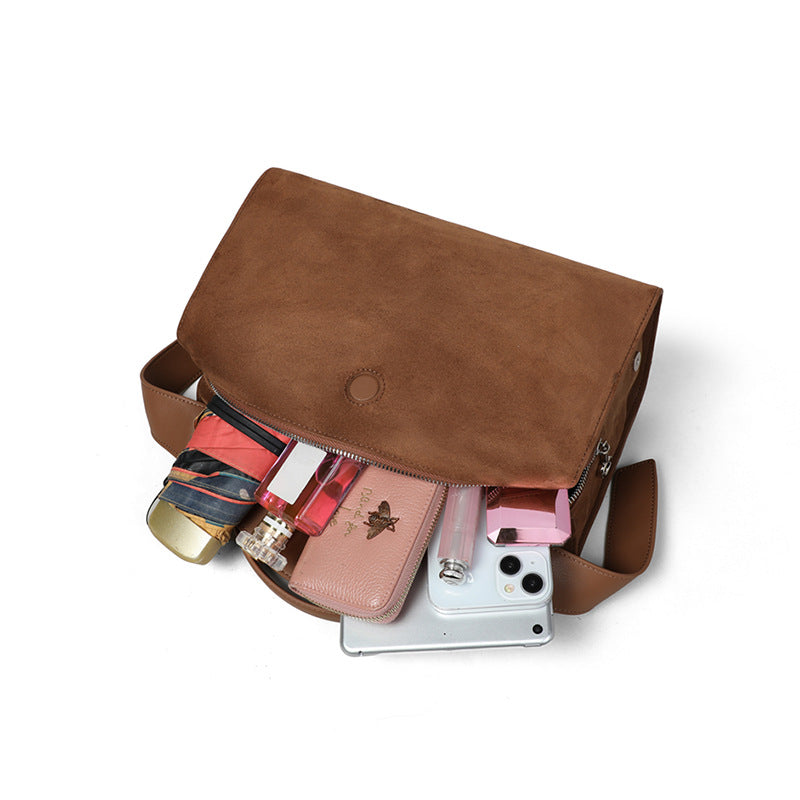 Women's Cowhide Boston Pillow Retro Style Hand Crossbody Bags