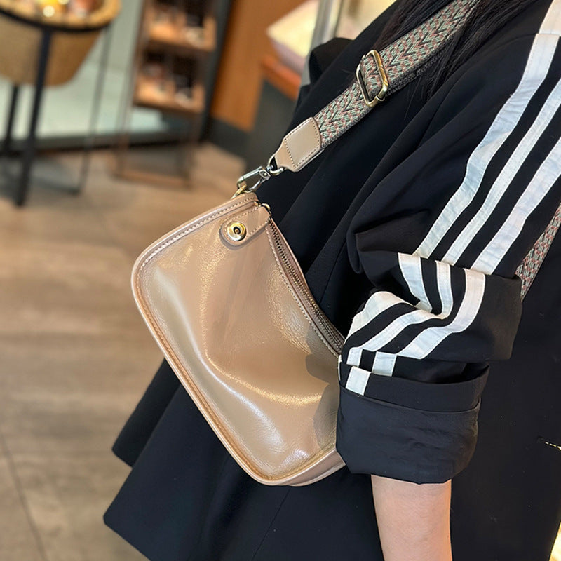 Women's Genuine Leather Summer Soft Cowhide Simple Crossbody Bags