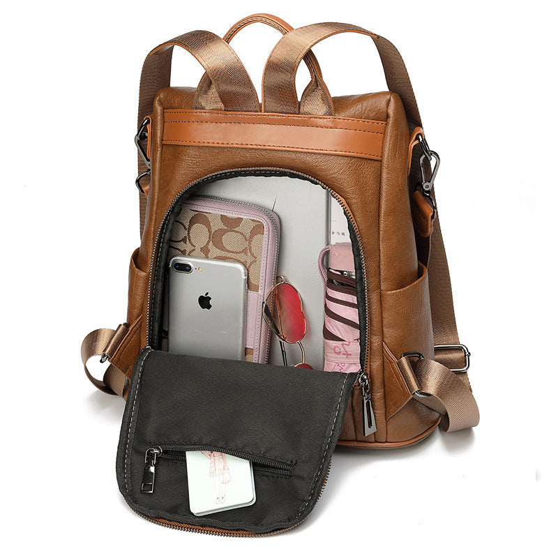 Women's Durable Comfortable Fashion Soft Leather Backpacks