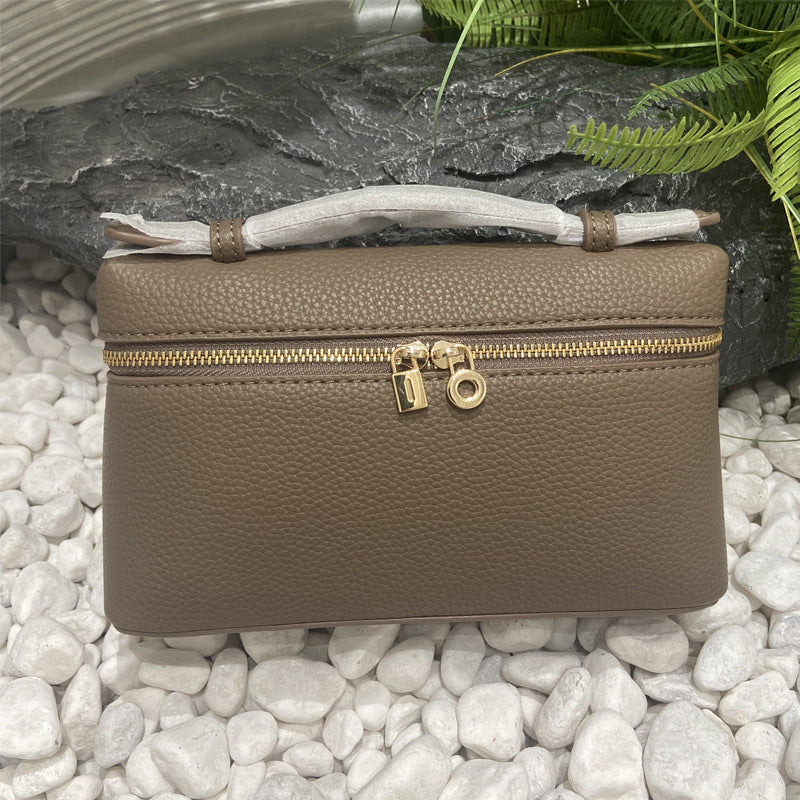Italian Brown Gold Lunch Box Portable Crossbody Bags