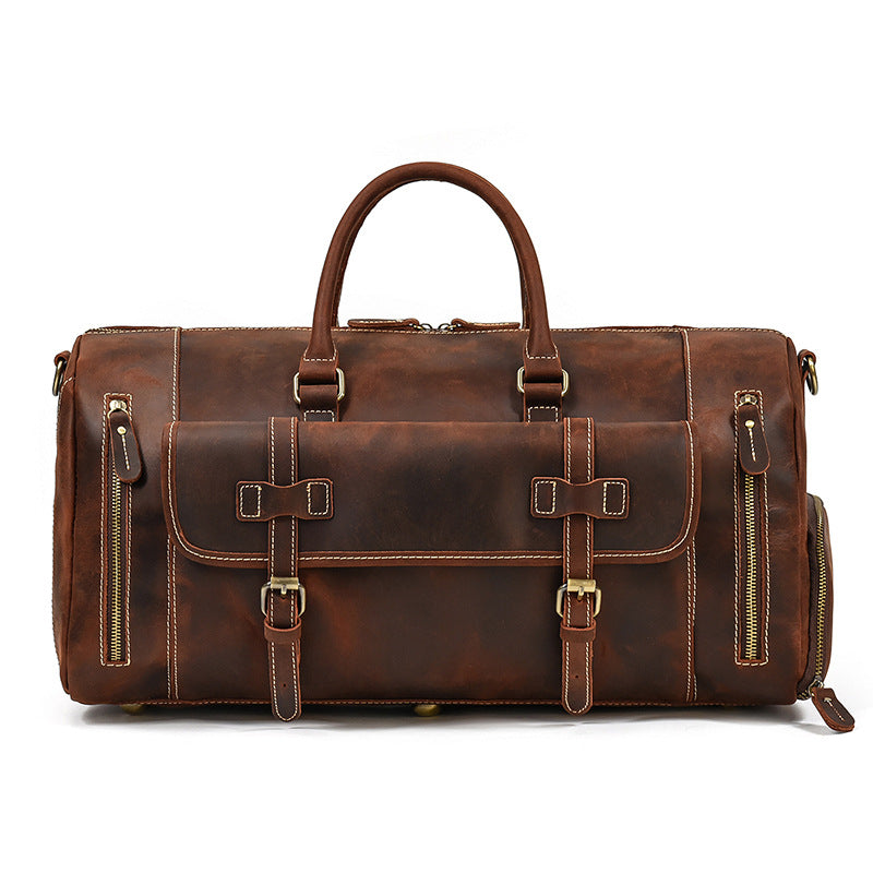 Men's Leather Traveling Large Capacity Cowhide With Travel Bags
