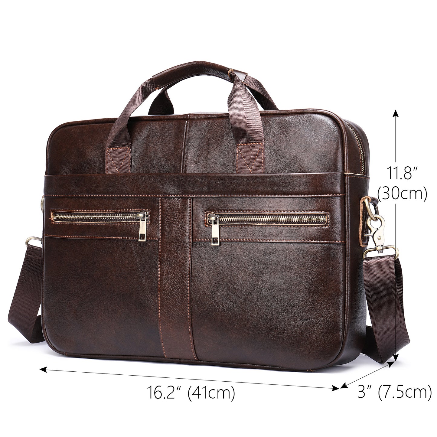 Men's Leather Business Cowhide Large Size Computer Men's Briefcases