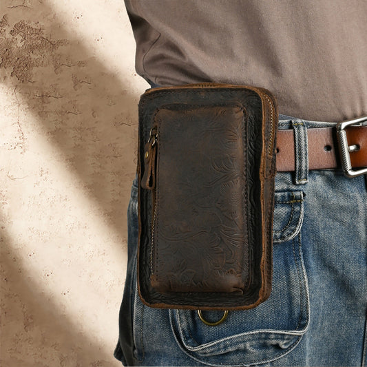 Men's Horse Leather Vintage For Mini Pure Men's Messenger Bags