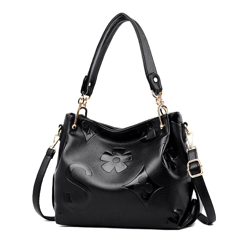 Women's Attractive Fashion Portable Textured Big Bags