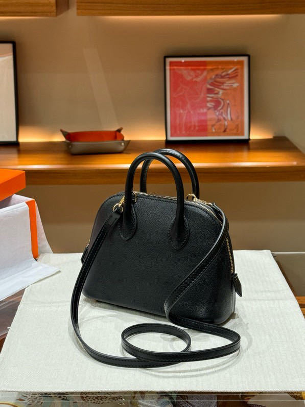 Women's Mini Sheepskin Shell Portable Bowling Leather Crossbody Bags