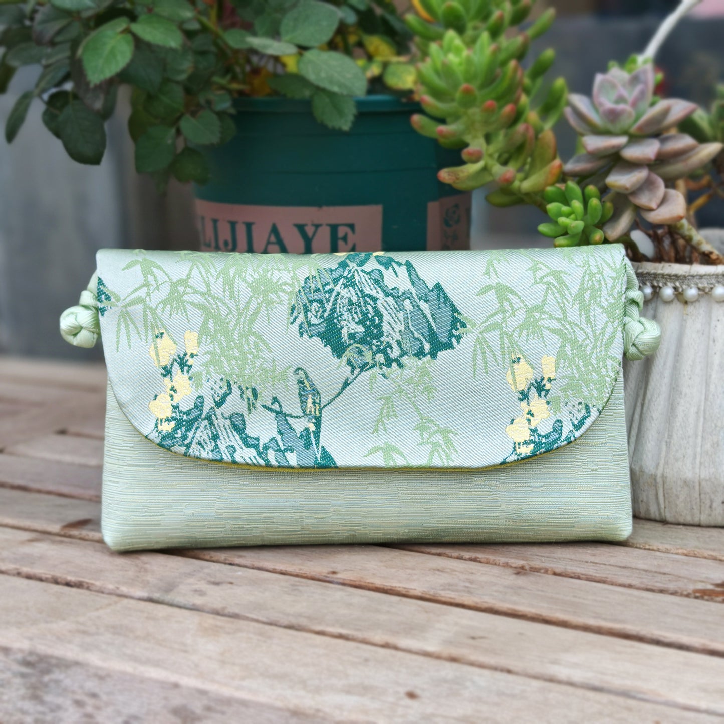 Women's Dynasty Brocade Fabric Han Chinese Clothing Small Square Bags
