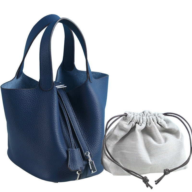Women's Lychee Pattern First Layer Cowhide Vegetable Handbags