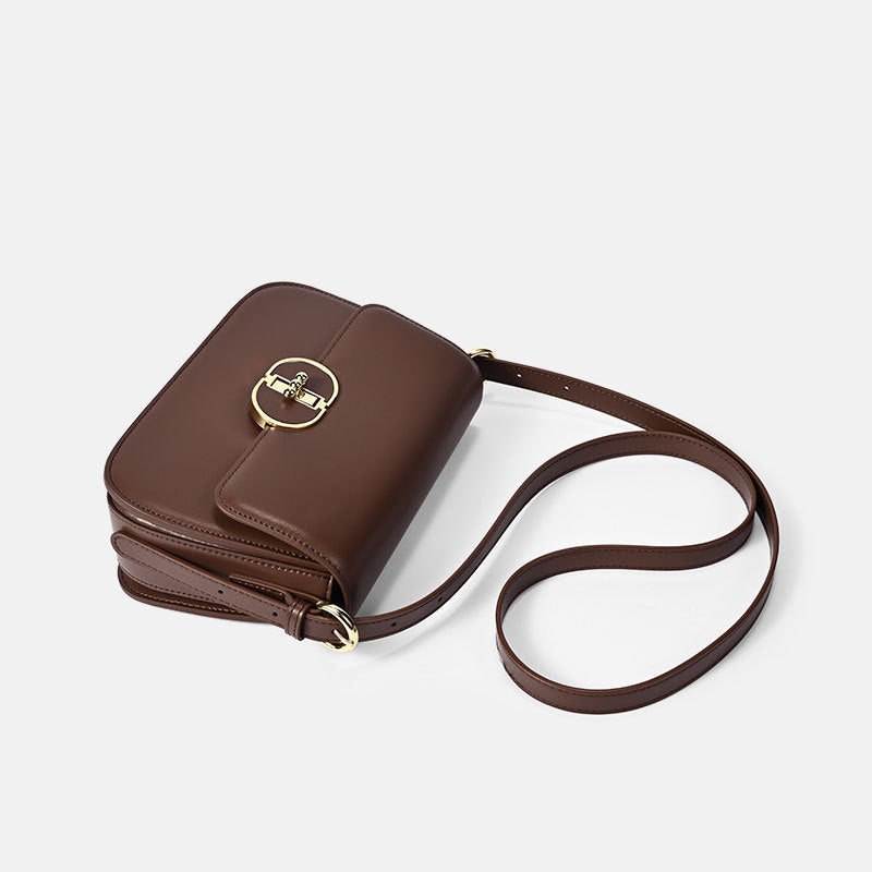 Women's Genuine Leather Commuter High-grade Underarm Small Square Bags