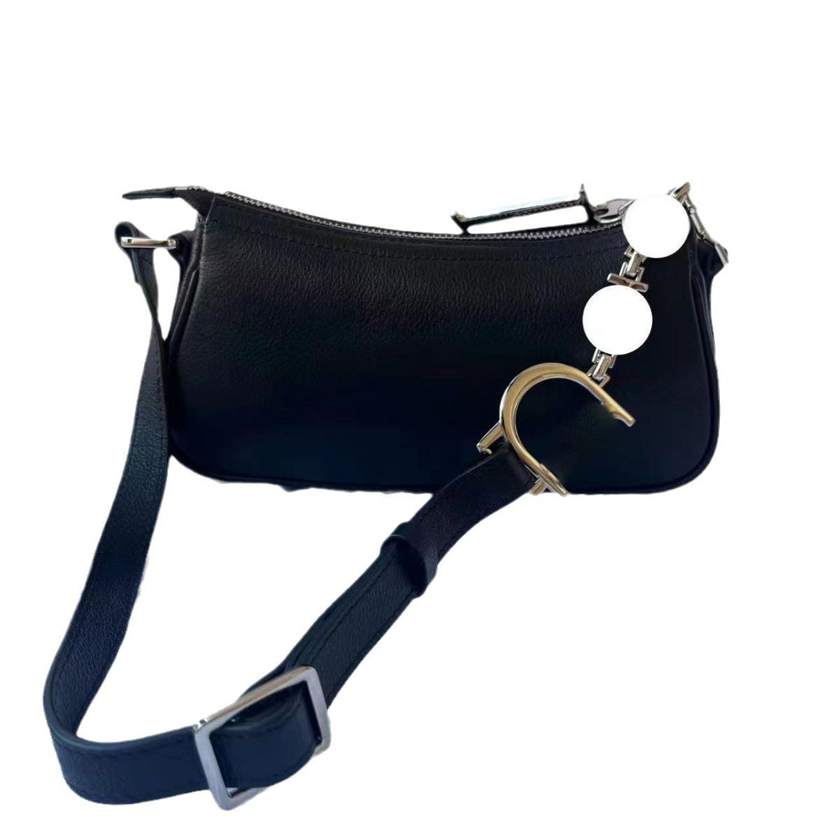 Women's Layer Cowhide Underarm French Retro Fashion Shoulder Bags