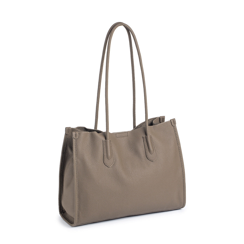 Women's Genuine Leather Niche Soft Versatile High Sense Tote Bags