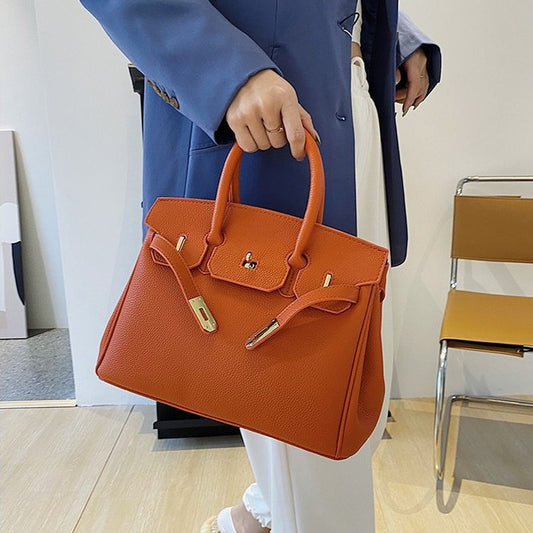 Summer Solid Color Synthetic Leather Shopping Crossbody Bags