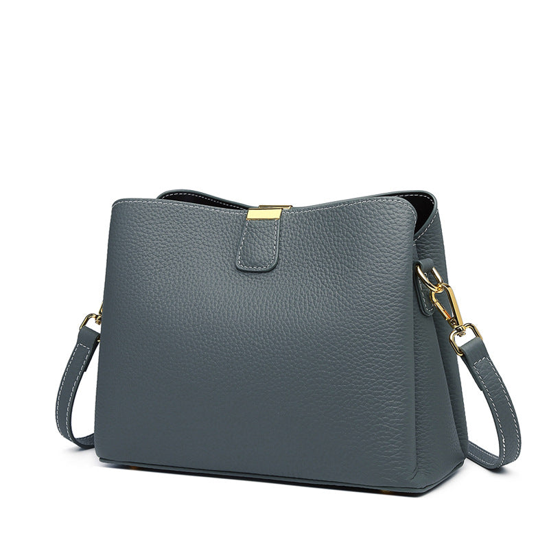 Women's Large Capacity First Layer Cowhide Soft Shoulder Bags