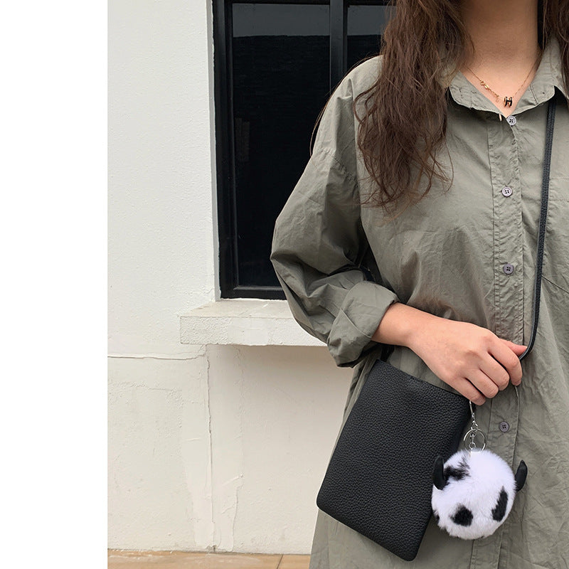 Women's Leather Simple First Layer Cowhide Korean Phone Bags