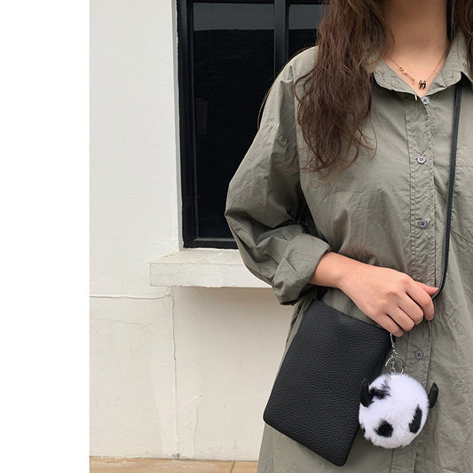 Women's Leather Simple First Layer Cowhide Korean Phone Bags