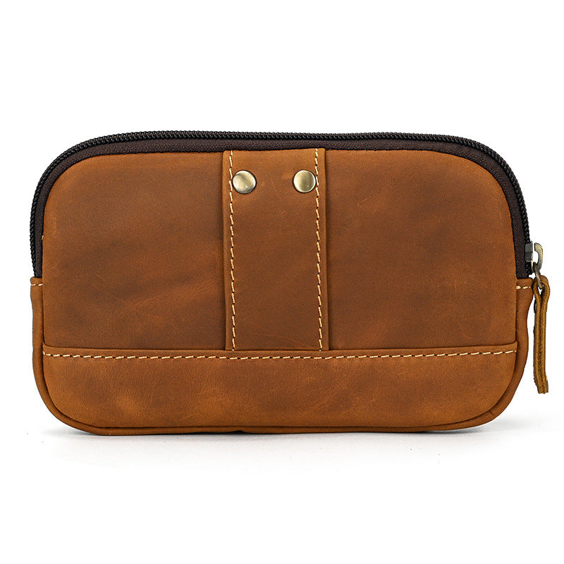 Men's Horse Leather Retro Flip Release First Layer Men's Waist Packs
