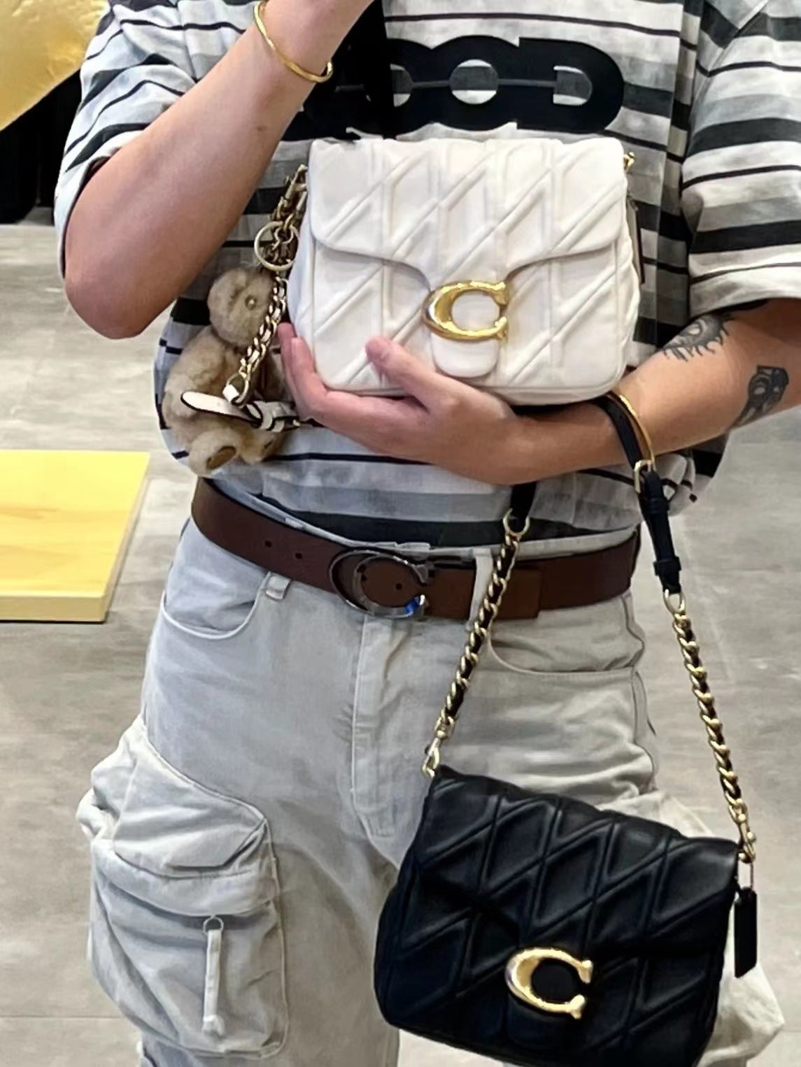 Casual Glamorous Fat Man Series Sheepskin Crossbody Bags