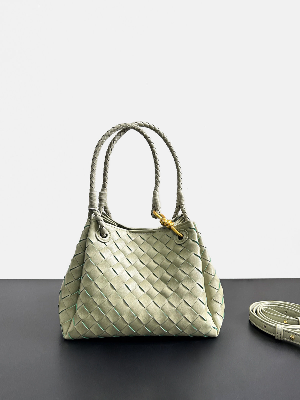 Authentic Leather Weave Parachute Shu Portable Vegetable Bags