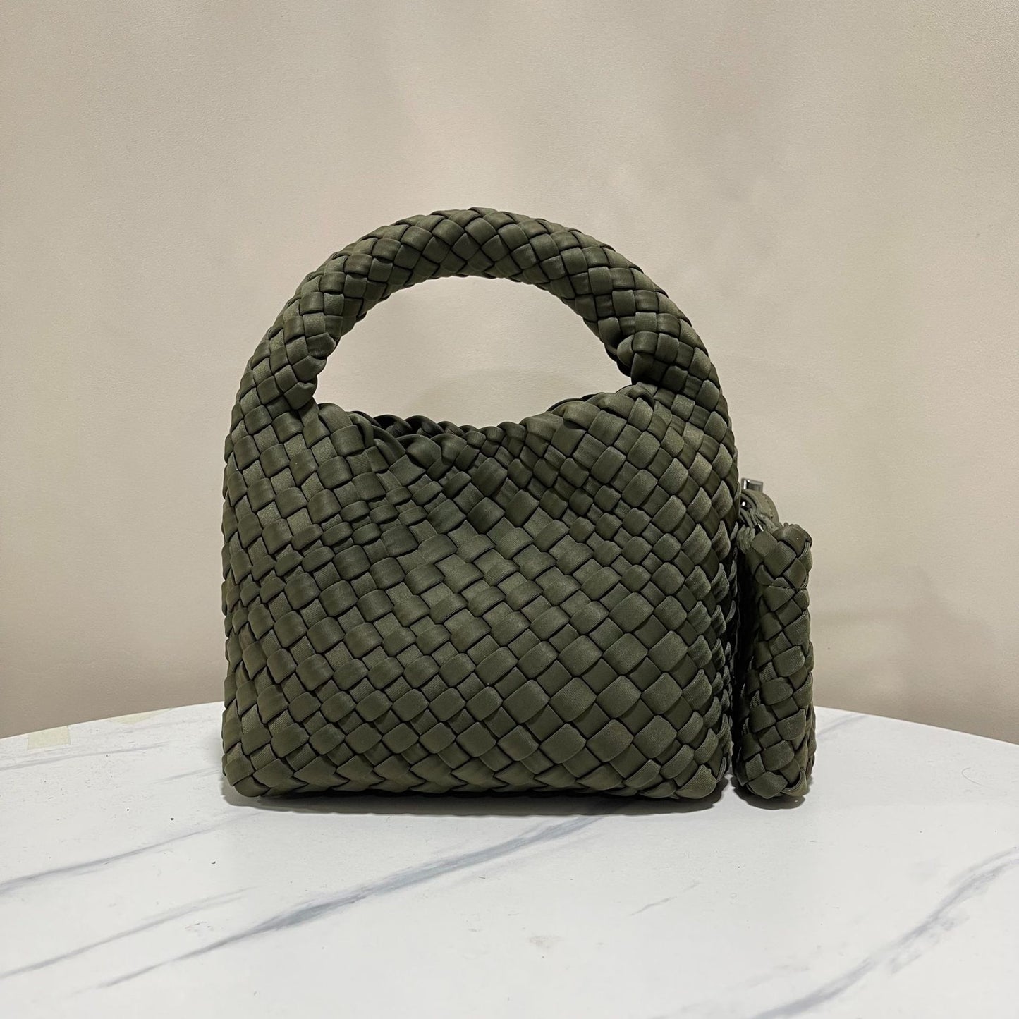 Women's High-grade Nylon Hand-woven Underarm Satin Shoulder Bags