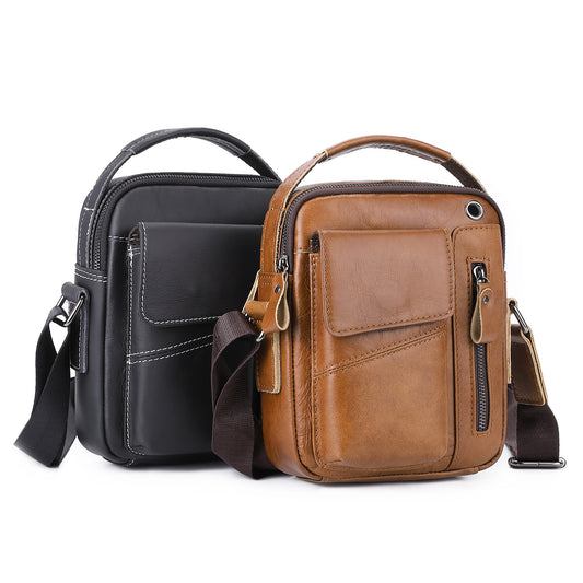 Men's Leather First Layer Cowhide Fashion Cattle Men's Messenger Bags