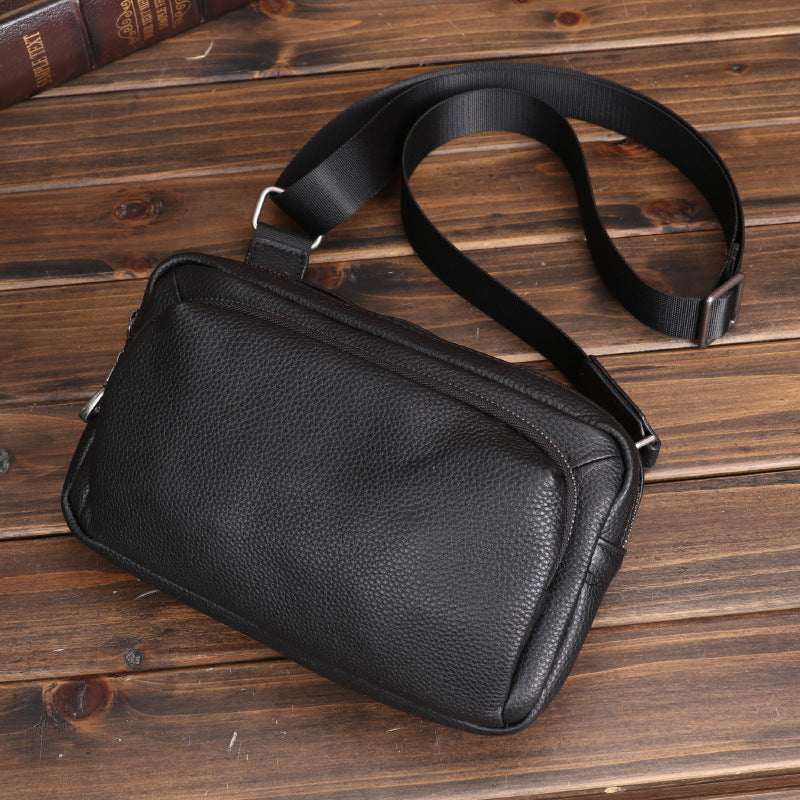 Men's Leather Fashion First Layer Cowhide Clutch Bags