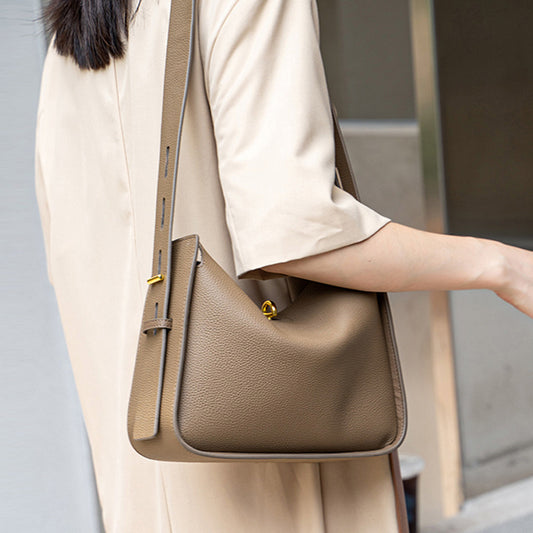 Women's High-grade Top Layer Leather Portable Cowhide Shoulder Bags