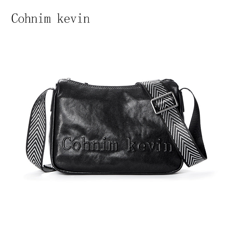 Men's Summer First Layer Cowhide Genuine Leather Men's Shoulder Bags