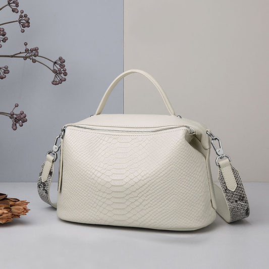 Women's Versatile Cowhide Retro Fashionable Join Shoulder Bags