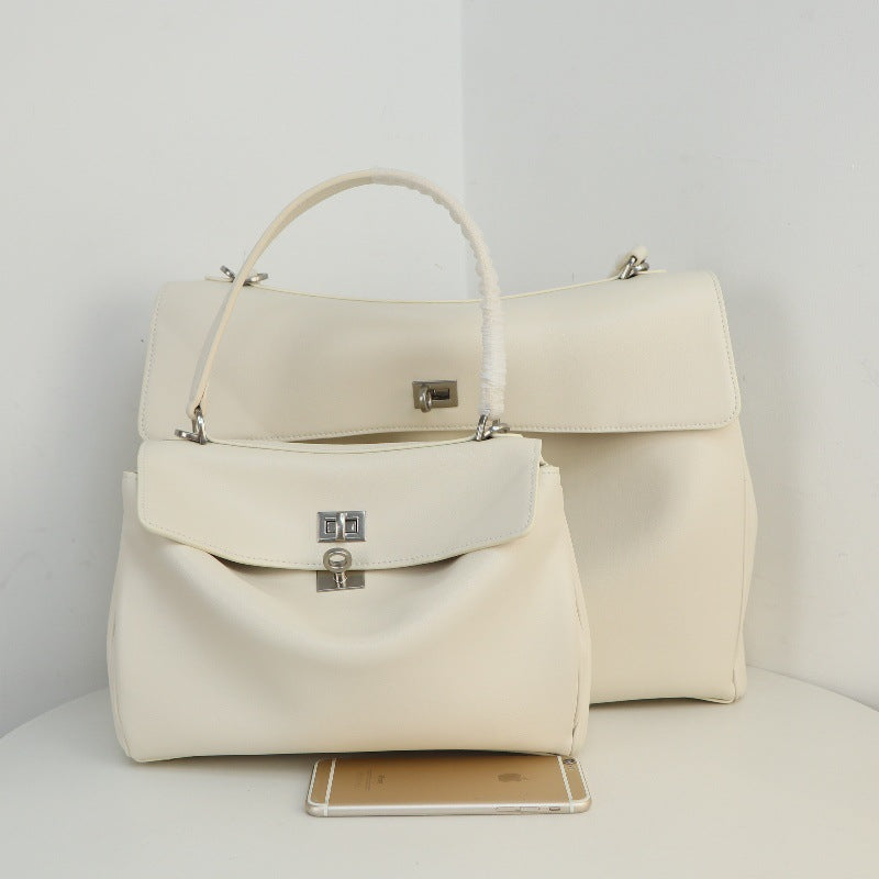 Large Capacity Loose Neutral Kelly Genuine Tote Bags