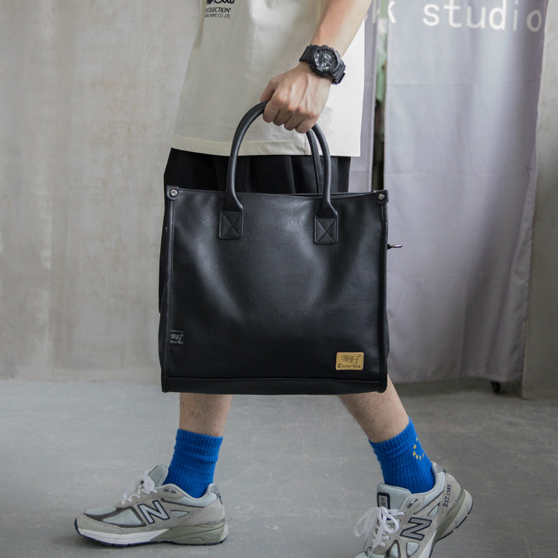 Men's Fashion Computer Retro Leather Large Capacity Men's Messenger Bags