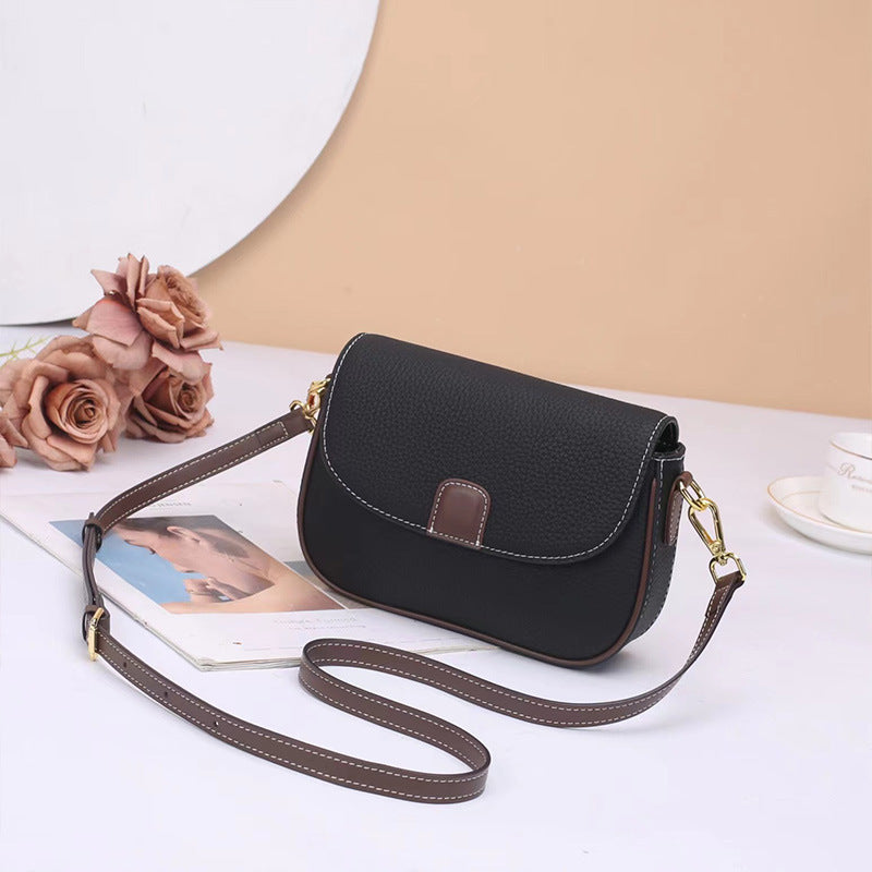 Women's First Layer Leather Simple Elegant Lady's Crossbody Bags