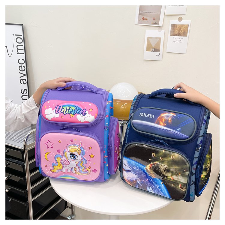 Hard Shell Russian Full Open Astronaut Elementary School Students' Schoolbags