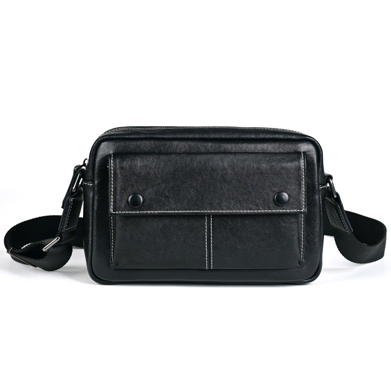 Men's Fashion First Layer Cowhide Trendy Men's Messenger Bags