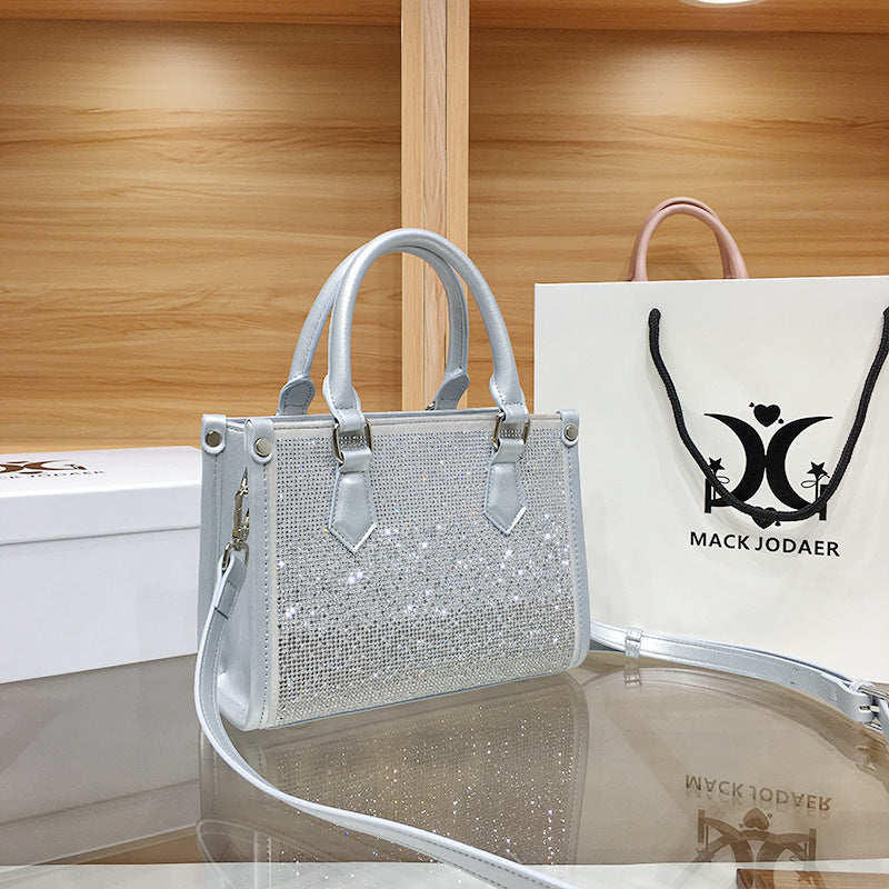 Women's Niche High-grade Gradient Rhinestone Large Capacity Handbags